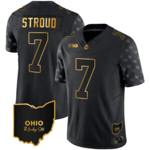 Men’s Ohio State Buckeyes 2024 Alternate Gold Jersey – Stitched