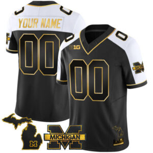 Michigan Wolverines 2025 Gold Vapor Limited Custom Jersey – All Stitched