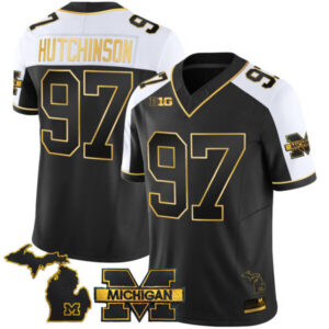Men’s Michigan Wolverines 2025 Gold Vapor Limited Jersey – All Stitched