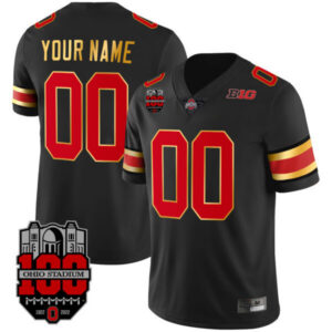 Ohio State Buckeyes Gold Trim Custom Jersey – All Stitched