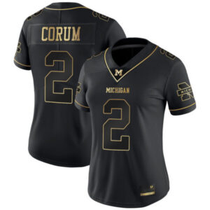 Women’s Wolverines Gold & Split Vapor Jersey – All Stitched