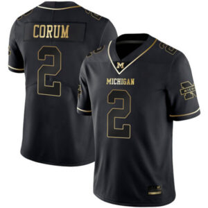 Men’s Wolverines Gold & Split Vapor Jersey – All Stitched