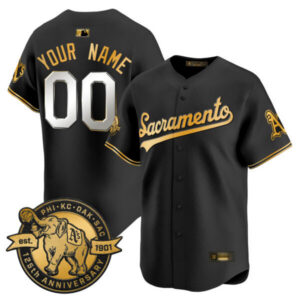 Athletics ‘Sacramento Edition’ Vapor Premier Limited Custom Jersey – 125th Anniversary Patch – All Stitched