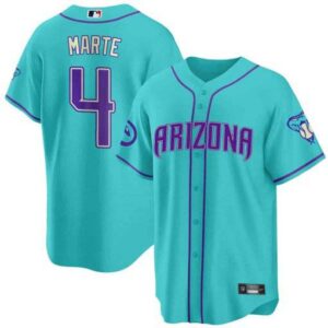 Men's 2024 Arizona Diamondbacks Teal Purple Jersey - All Stitched