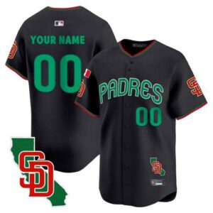 Padres Mexico California Patch Vapor Premier Limited Custom Jersey V4 – All Stitched
