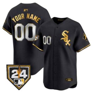 Chicago White Sox 2024 Spring Training Patch Vapor Premier Limited Custom youth black-gold Jersey