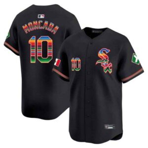 Men's Chicago White Sox Mexico Vapor Premier Limited black yoan-moncada Jersey V2