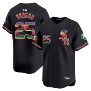 Men's Chicago White Sox Mexico Vapor Premier Limited black andrew-vaughn Jersey V2
