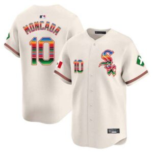 Men's Chicago White Sox Mexico Vapor Premier Limited cream yoan-moncada Jersey V2
