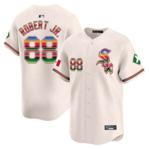 Men's Chicago White Sox Mexico Vapor Premier Limited cream luis-robert-jr Jersey V2
