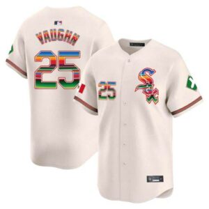 Men's Chicago White Sox Mexico Vapor Premier Limited cream andrew-vaughn Jersey V2