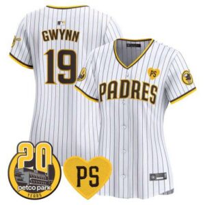 Women's Padres “For Peter” & Petco Park 20th Patch Vapor Premier Limited Jersey - All Stitched