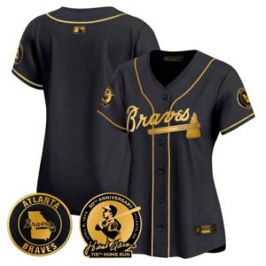 Women's Atlanta Braves Hank Aaron 715th Home Run Patch Vapor Premier Limited Jersey - All Stitched