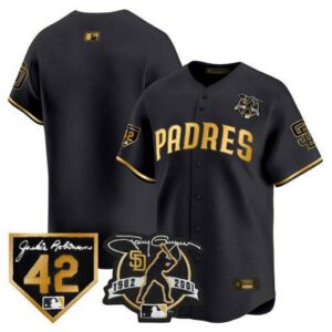 Men's Padres 2024 Tony Gwynn & Robinson Patch Vapor Premier Limited Jersey – All Stitched