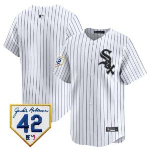 Men's Chicago White Sox 2024 Jackie Robinson Patch Vapor Premier Limited white team Jersey - All Stitched