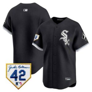 Men's Chicago White Sox 2024 Jackie Robinson Patch Vapor Premier Limited black team Jersey - All Stitched