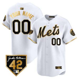 New York Mets Jackie Robinson Patch Vapor Premier Limited Custom Jersey - All Stitched