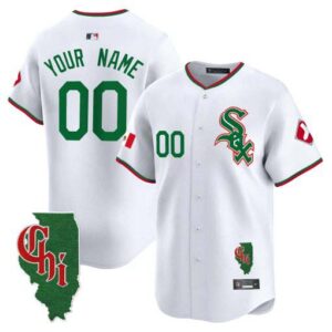 Chicago White Sox Mexico Vapor Premier Limited Custom Jersey - Illinois Patch - All Stitched