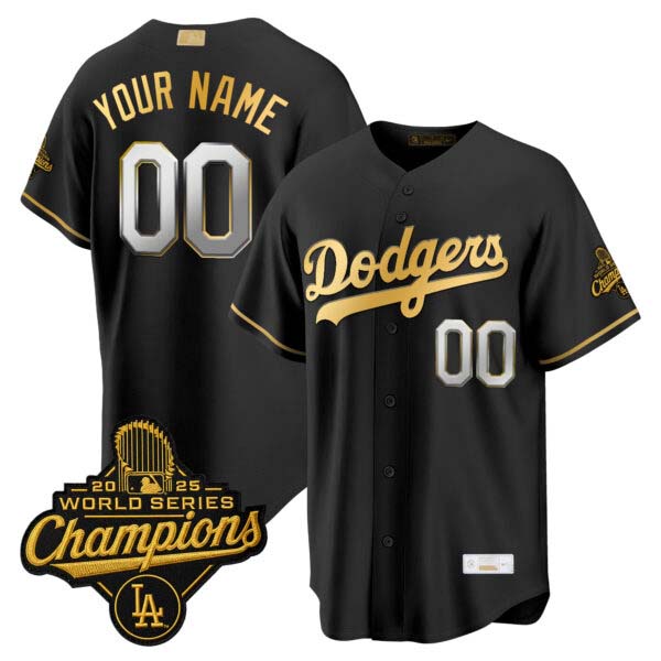 Los Angeles Dodgers “Gold Collection” Premier Limited Custom Jersey – All Stitched
