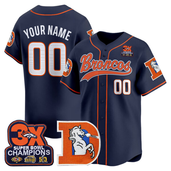 Denver Broncos Throwback Vapor Baseball Custom Jersey – All Stitched