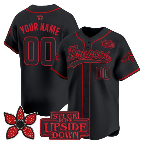 Denver Broncos ‘Stranger Things Edition’ Vapor Baseball Custom Jersey – All Stitched