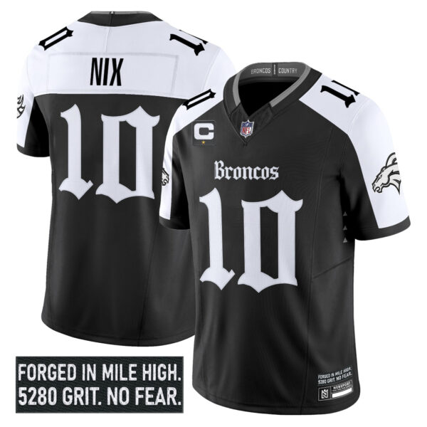 Men’s Denver Broncos ‘Gothic Mile High Shadows Edition’ Vapor Limited Jersey – All Stitched