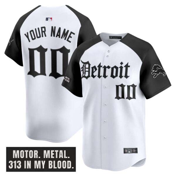 Detroit Lions ‘Motor Gothic Edition’ Vapor Premier Limited Custom Jersey – All Stitched