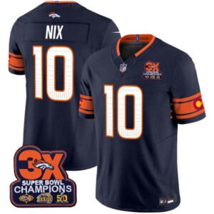Men’s Denver Broncos 3x Patch “Colorado Flag” Vapor Limited Jersey – All Stitched