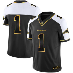 Men’s Denver Broncos Gold Vapor Limited Jersey – All Stitched