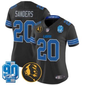 Women’s Detroit Lions 2024 90th & John Madden Patch Vapor Limited Jersey – All Stitched