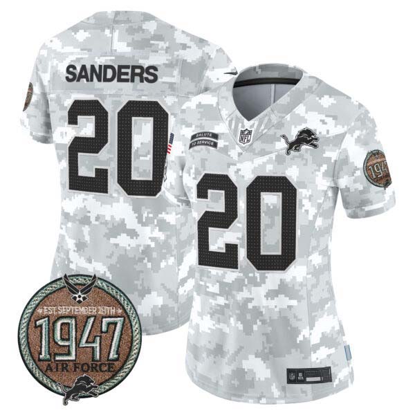 Women’s Detroit Lions 2024 Salute to Service Establishment Year Patch Vapor Limited Jersey – All Stitched