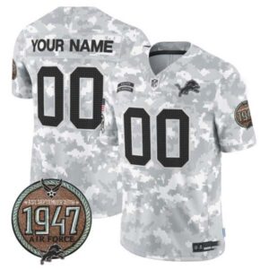 Detroit Lions 2024 Salute to Service Establishment Year Patch Vapor Limited Custom Jersey – All Stitched