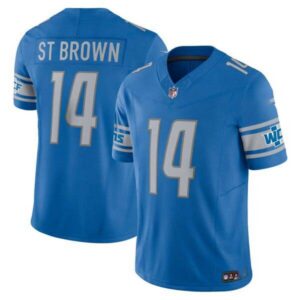 St. Brown Detroit Lions Blue Vapor F.U.S.E. Limited Jersey – All Stitched