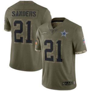 Deion Sanders Dallas Cowboys Salute To Service Jersey – All Stitched