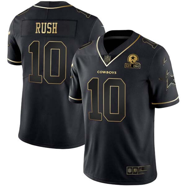 Men’s #10 Cooper Rush Cowboys Collection – All Stitched