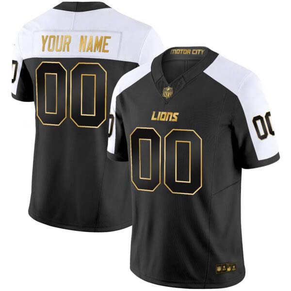 Detroit Lions 2024 Gold Vapor Limited Custom Jersey – All Stitched