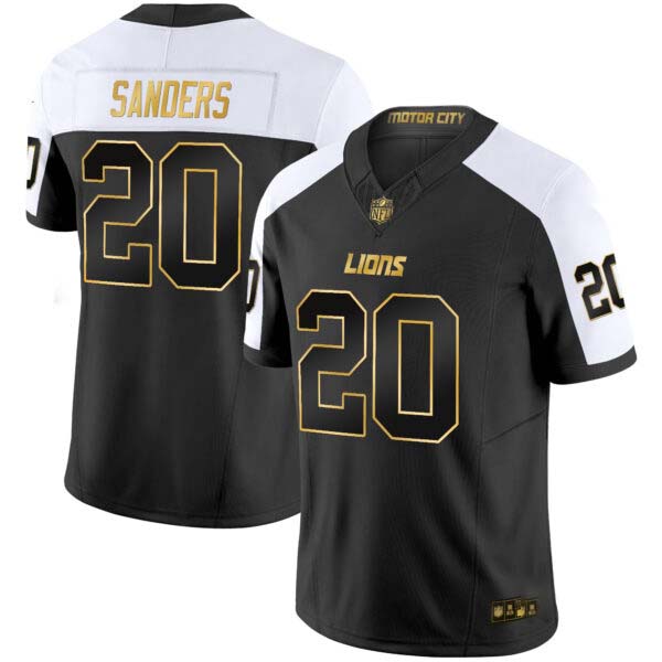 Men’s Detroit Lions 2024 Gold Vapor Limited Jersey – All Stitched