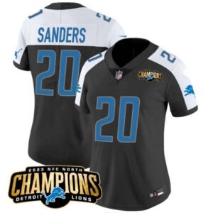 Women’s Detroit Lions 2023 NFC North Champions Patch Vapor Jersey – All Stitched