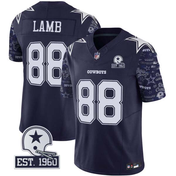 Men’s Cowboys Pattern Style Vapor Limited Jersey – All Stitched