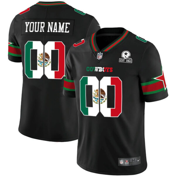 Cowboys Mexico EST 1960 Patch Vapor Limited Custom Jersey – All Stitched