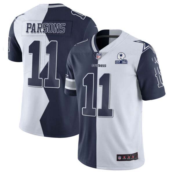 Micah Parsons Dallas Cowboys Split Jersey – All Stitched
