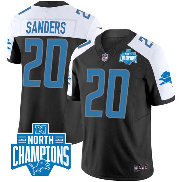 Men’s Detroit Lions 2023 NFC North Division Champions Patch Vapor Jersey – All Stitched