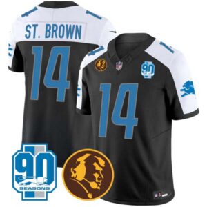 Men’s Detroit Lions 90th & John Madden Patch Jersey – All Stitched