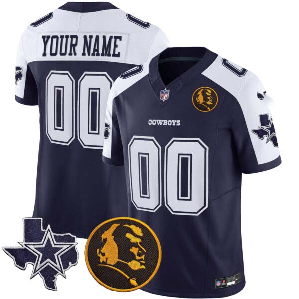 Cowboys Texas & John Madden Patch Vapor Limited Custom Jersey – All Stitched