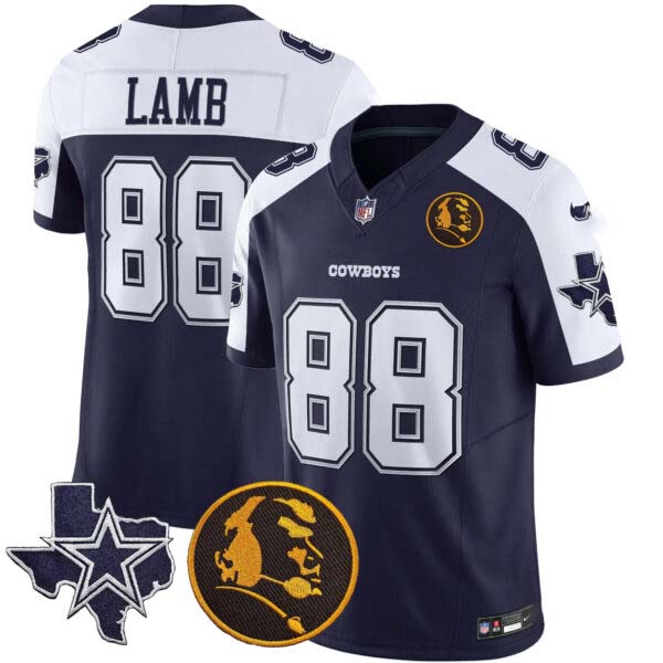 Men’s Cowboys Texas & John Madden Patch Vapor Limited Jersey – All Stitched