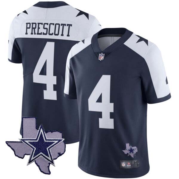 Men’s Cowboys Texas Patch Vapor Jersey – All Stitched