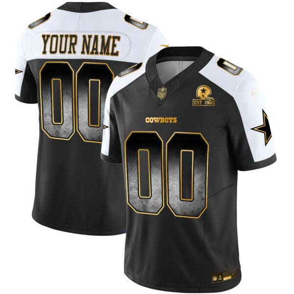 Cowboys Arch Smoke Vapor Custom Jersey – All Stitched