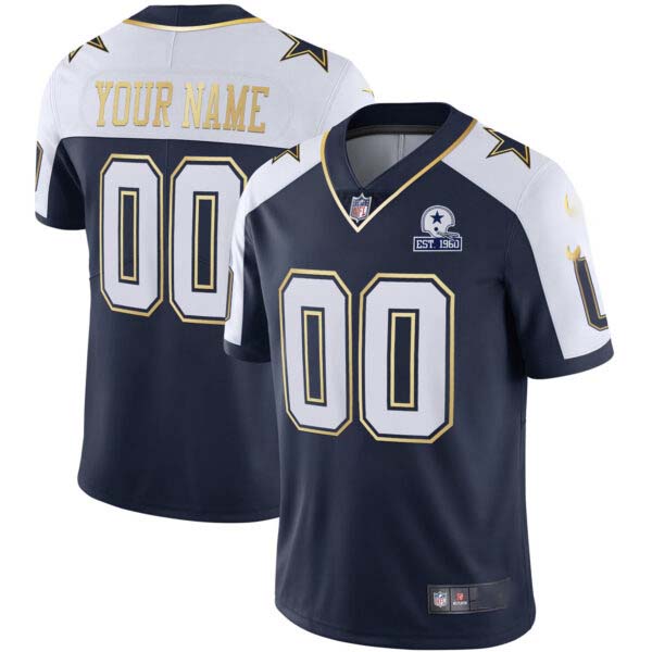 Cowboys Vapor Gold Custom Jersey – All Stitched