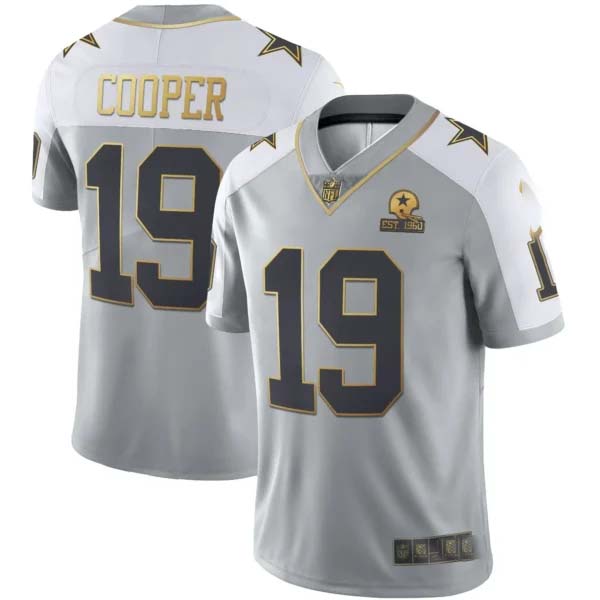 Men’s Cowboys Gray Gold Vapor Est 1960 Patch – All Stitched