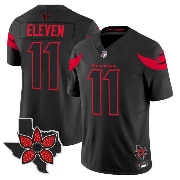 Men’s Houston Texans ‘Stranger Things Edition’ Vapor Limited Jersey – All Stitched